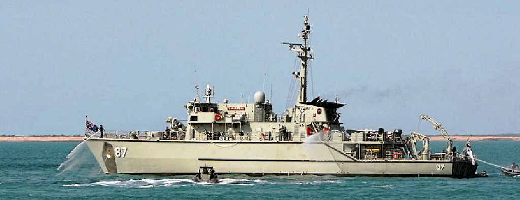 HEADING OUR WAY: The HMAS Yarra has a 50-strong crew. HEADING OUR WAY: The HMAS Yarra has a 50-strong crew.