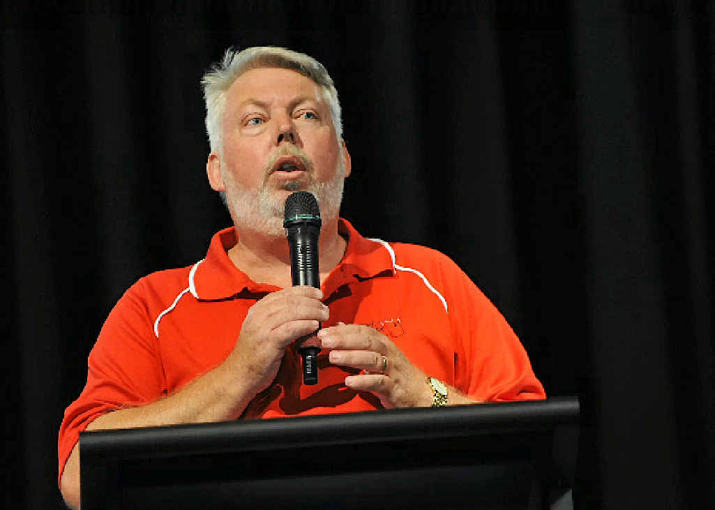 MAKING A DIFFERENCE: Bruce Morcombe addresses the Mountain Creek Primary School assembly, informing kids how to stay safe. He was ecstatic to find out his advice had made a difference for a Hervey Bay student who was approached by a man and asked to come with him this week. MAKING A DIFFERENCE: Bruce Morcombe addresses the Mountain Creek Primary School assembly, informing kids how to stay safe. He was ecstatic to find out his advice had made a difference for a Hervey Bay student who was approached by a man and asked to come with him this week.
