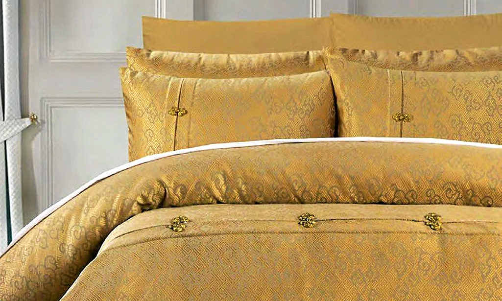 Gold is synonymous with wealth, but too much and it’s Trump-like. Peking Gold Quilt Cover Set by Grand Atelier $52.20, Bedding Square. Gold is synonymous with wealth, but too much and it’s Trump-like. Peking Gold Quilt Cover Set by Grand Atelier $52.20, Bedding Square.