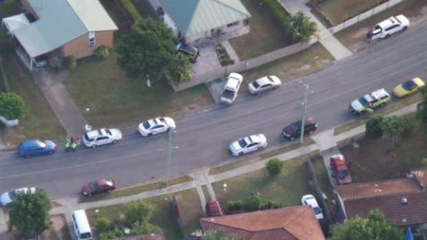 Police responding to the drama in Kingston. Photo: Penny Dahl Police responding to the drama in Kingston. Photo: Penny Dahl