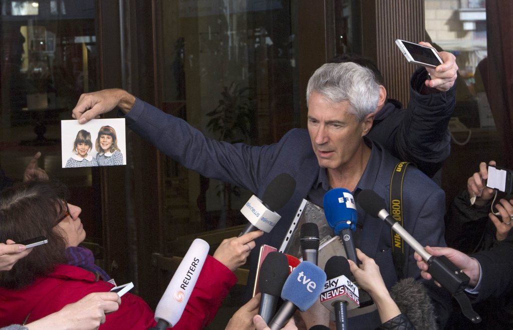 Anthony Foster, member of the Australian group of relatives and victims of priestly sex abuses, shows reporters the photo of his two daughters who were both abused by the same priest. One of them later committed suicide. Mr Foster was among the survivors who met with Australian Cardinal George Pell on Thursday March 3, 2016. (AP Photo/Riccardo De Luca) Anthony Foster, member of the Australian group of relatives and victims of priestly sex abuses, shows reporters the photo of his two daughters who were both abused by the same priest. One of them later committed suicide. Mr Foster was among the survivors who met with Australian Cardinal George Pell on Thursday March 3, 2016. (AP Photo/Riccardo De Luca)