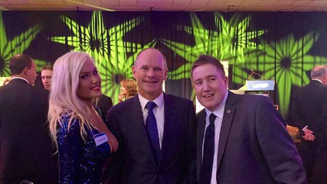 Tamara Candy with former Queensland Premier Campbell Newman and MP Neil Symes Tamara Candy with former Queensland Premier Campbell Newman and MP Neil Symes