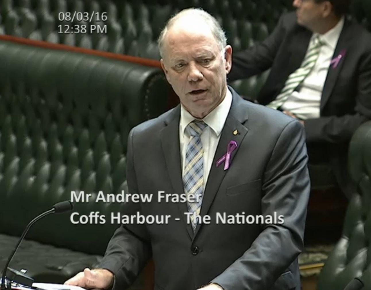 Coffs Harbour MP Andrew Fraser calls for an investigation into Wundarra Services during Tuesday's Legislative Assembly House sitting in NSW Parliament. Coffs Harbour MP Andrew Fraser calls for an investigation into Wundarra Services during Tuesday's Legislative Assembly House sitting in NSW Parliament.