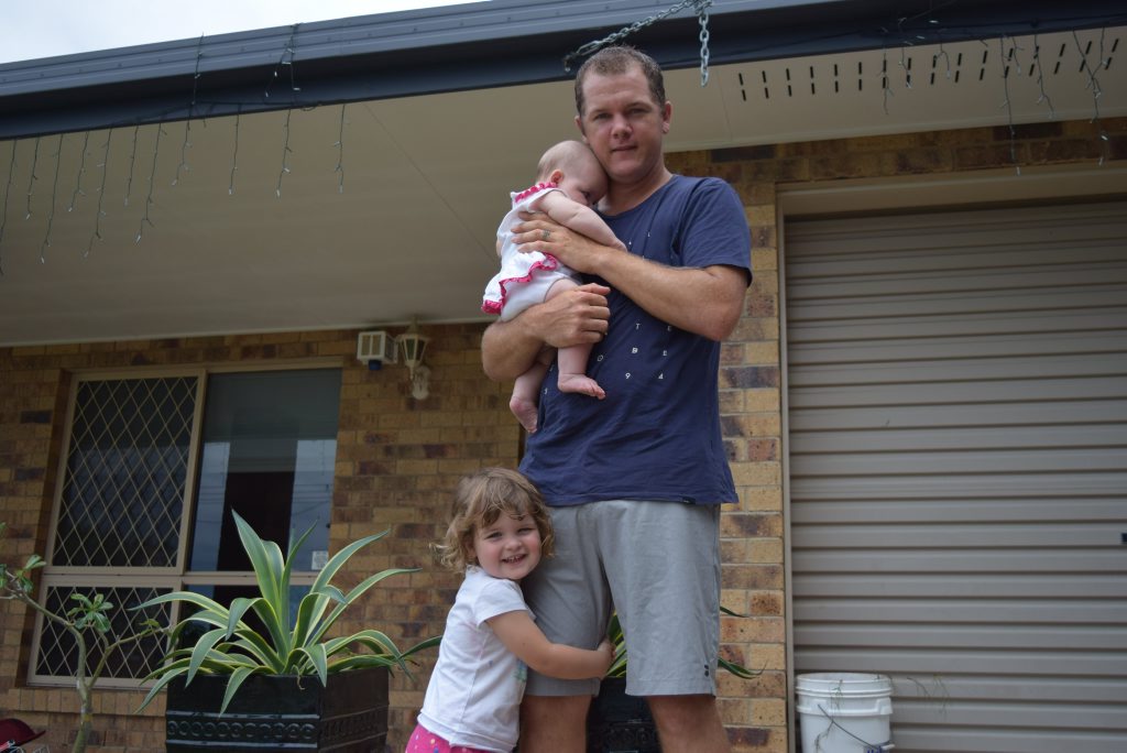 LOOKING FOR WORK: Lucas Hall, with daughters Evelyn and Scarlett, is hoping to pick up any work after being made redundant last year Photo Declan Cooley / The Observer LOOKING FOR WORK: Lucas Hall, with daughters Evelyn and Scarlett, is hoping to pick up any work after being made redundant last year Photo Declan Cooley / The Observer