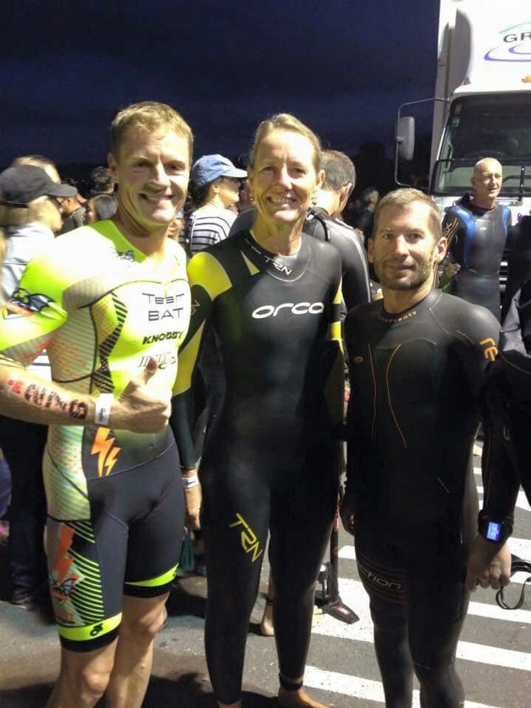 ALL SMILES: Kephran Izzard , Delise Lutz and Troy Austin right at the Ironman event in New Zealand. ALL SMILES: Kephran Izzard , Delise Lutz and Troy Austin right at the Ironman event in New Zealand.