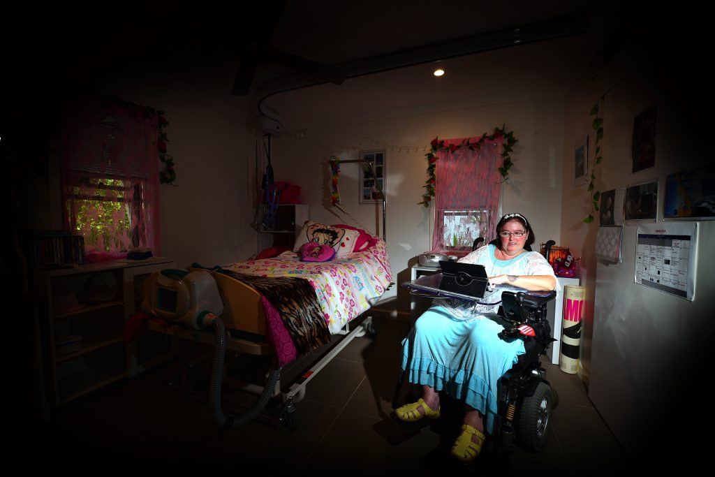 Suzi Holden had her life turned upside down when she had a brain tumor removed. She is now happy and in good hands at Wesley Care, Tewantin. Suzi Holden had her life turned upside down when she had a brain tumor removed. She is now happy and in good hands at Wesley Care, Tewantin.