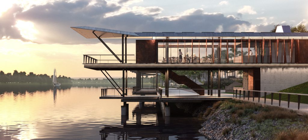 An artist impression of the Rockhampton Riverbank dining pier - set to be built in the next stage of the development. An artist impression of the Rockhampton Riverbank dining pier - set to be built in the next stage of the development.
