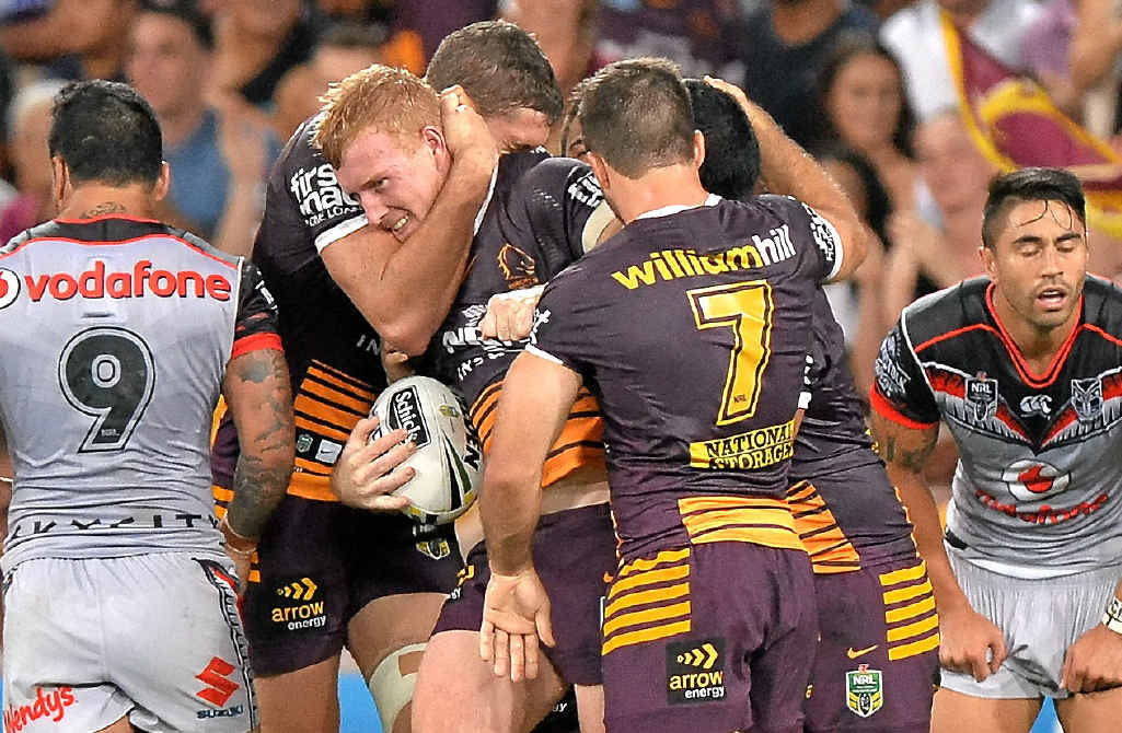 WARM WELCOME: Jack Reed is congratulated by teammates after his try. WARM WELCOME: Jack Reed is congratulated by teammates after his try.