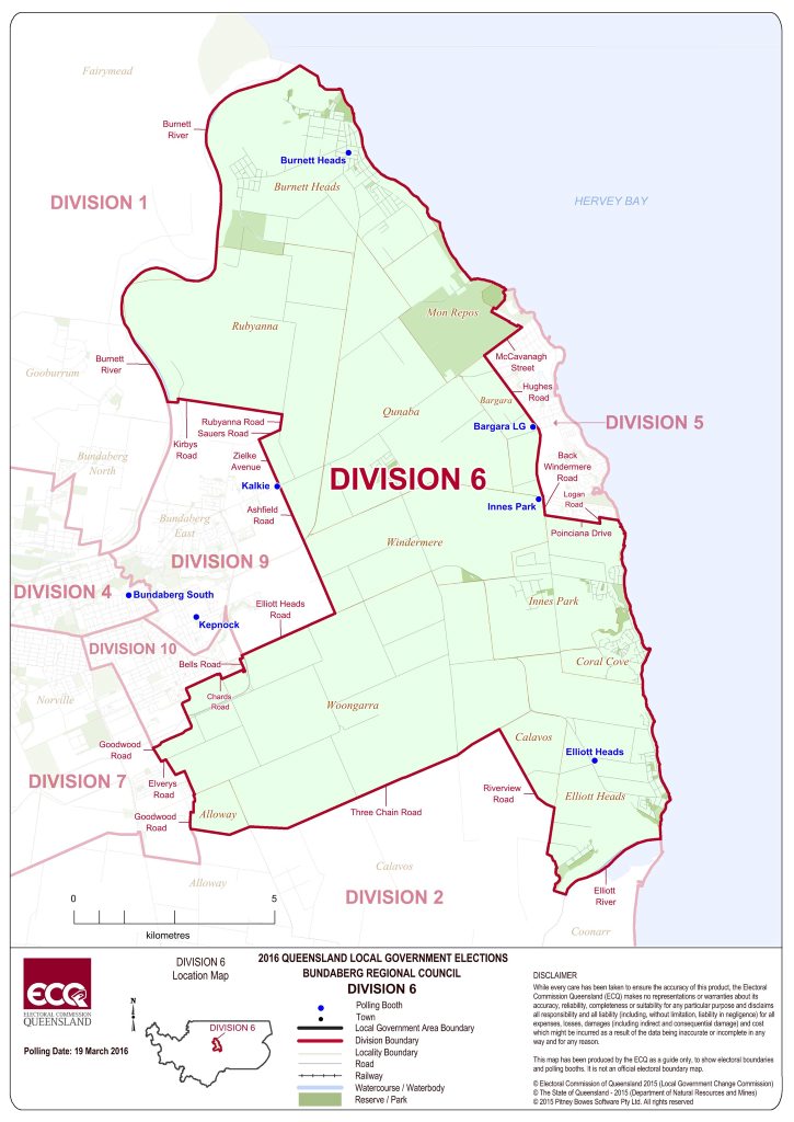 ELECTION 2016: Division 6 map Photo Electoral Commision Queensland. ELECTION 2016: Division 6 map Photo Electoral Commision Queensland.