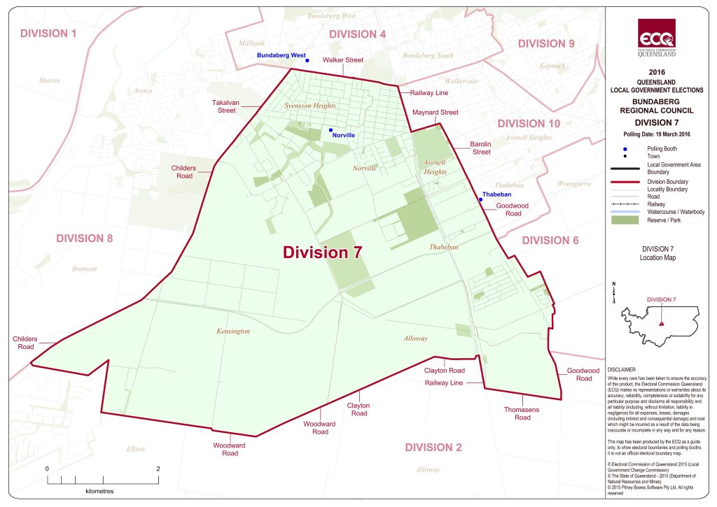 ELECTION 2016: Division 7 map Photo Electoral Commision Queensland. ELECTION 2016: Division 7 map Photo Electoral Commision Queensland.