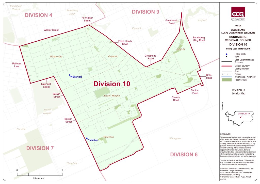 ELECTION 2016: Division 10 map Photo Electoral Commision Queensland. ELECTION 2016: Division 10 map Photo Electoral Commision Queensland.