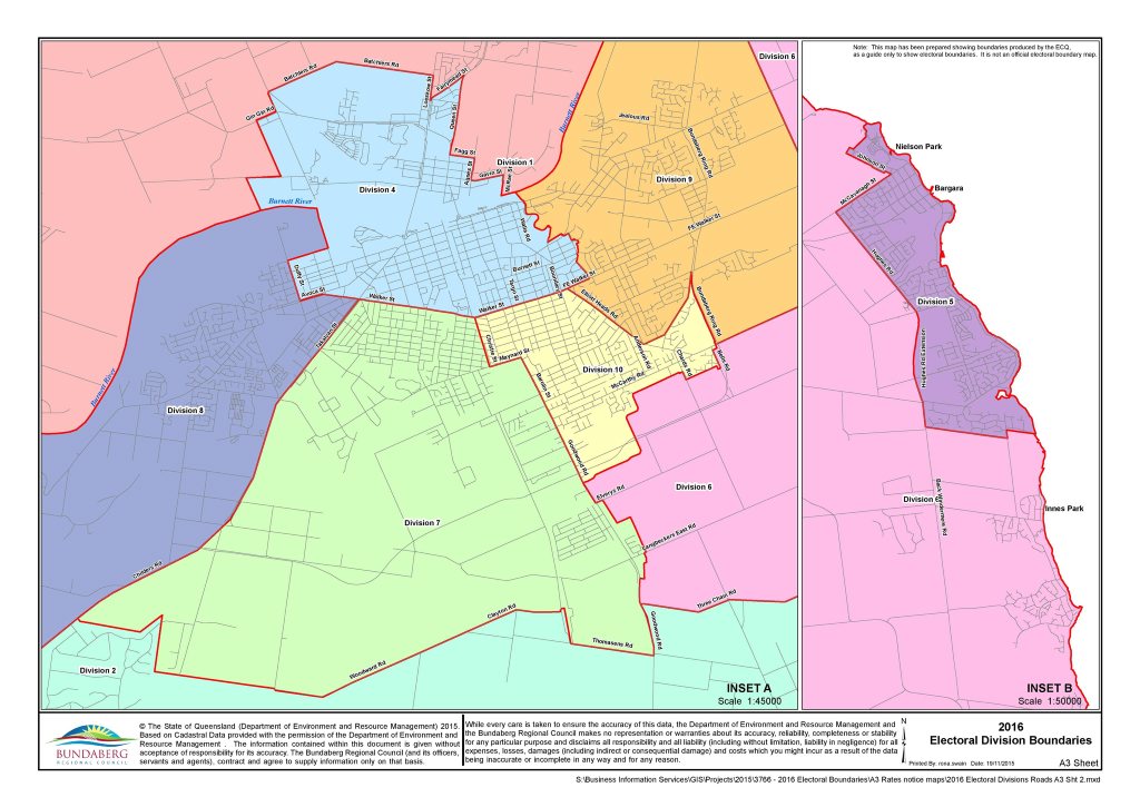 ELECTION 2016: Bundaberg electoral division boundaries. Photo Bundaberg Regional Council ELECTION 2016: Bundaberg electoral division boundaries. Photo Bundaberg Regional Council