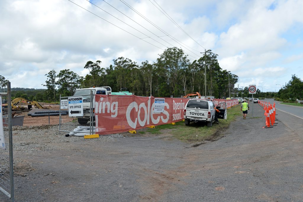 Construction has started at the site of the new Coles complex in Sippy Downs. Construction has started at the site of the new Coles complex in Sippy Downs.