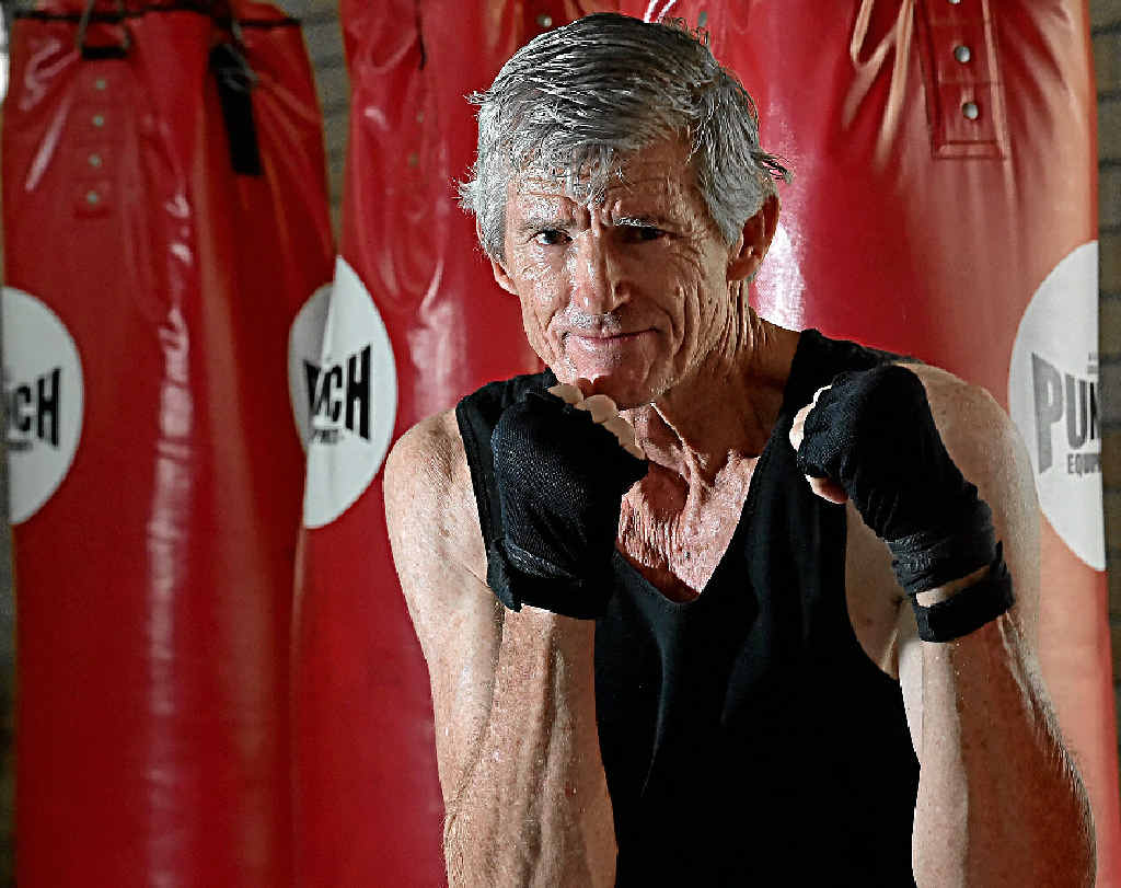 SUPERFIT: Alan Davis, 73, boxes to keep fit and healthy. He also runs, swims, and surfs. SUPERFIT: Alan Davis, 73, boxes to keep fit and healthy. He also runs, swims, and surfs.