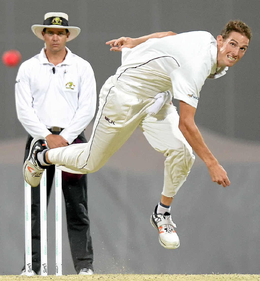 BENDING HIS BACK: Peter George will look to help bowl the Bulls into the Shield final. BENDING HIS BACK: Peter George will look to help bowl the Bulls into the Shield final.