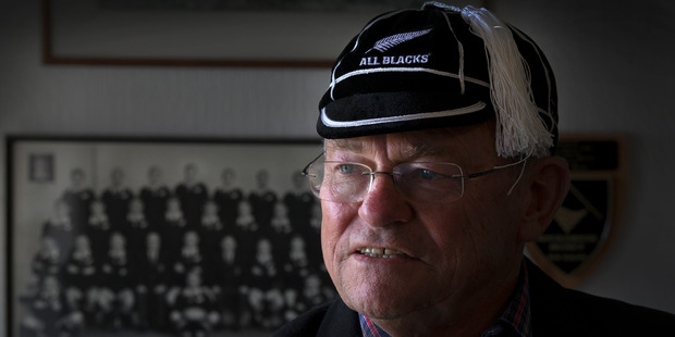 Neil Wolfe, dementia sufferer and All Black, wearing his All Blacks cap and jacket, at his home in New Plymouth. Neil Wolfe, dementia sufferer and All Black, wearing his All Blacks cap and jacket, at his home in New Plymouth.