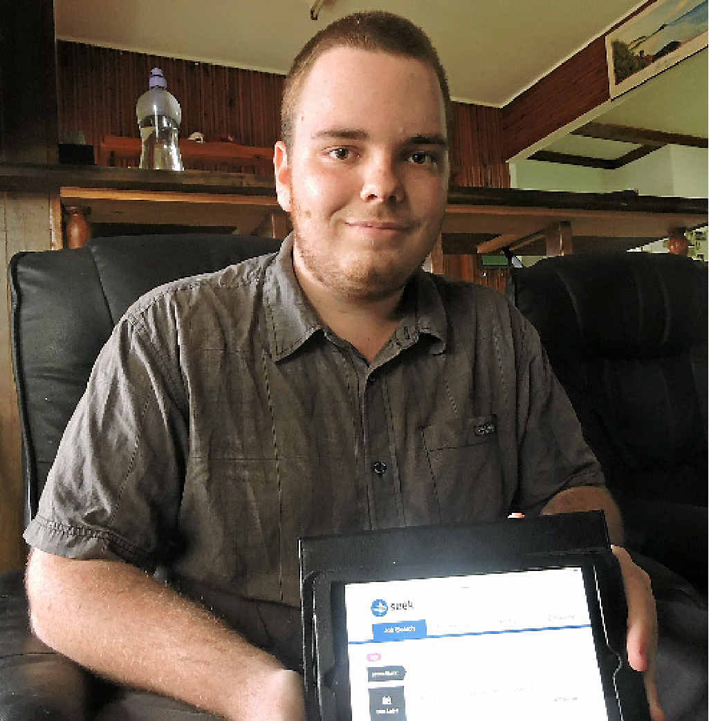 SEEKING: Hervey Bay’s Alex Kingdom has been searching for a job for over a year with no luck. SEEKING: Hervey Bay’s Alex Kingdom has been searching for a job for over a year with no luck.
