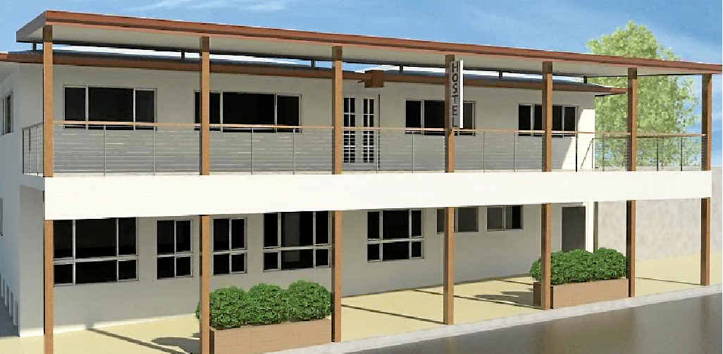 An artist’s impression of what the hostel will look like following renovations. An artist’s impression of what the hostel will look like following renovations.