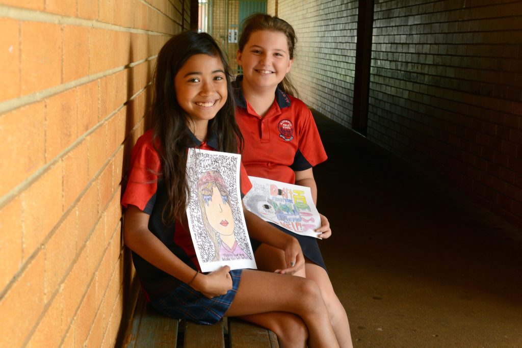 Eleven year olds Maddy Kelly and Tia Dawes from Alstonville Public School won awards recently for posters they entered in Interrelate's Say No to Bullying competition. Eleven year olds Maddy Kelly and Tia Dawes from Alstonville Public School won awards recently for posters they entered in Interrelate's Say No to Bullying competition.