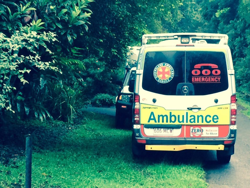 Paramedics transported Ms Allen from her Balmoral Ridge home to Nambour General Hospital. Paramedics transported Ms Allen from her Balmoral Ridge home to Nambour General Hospital.
