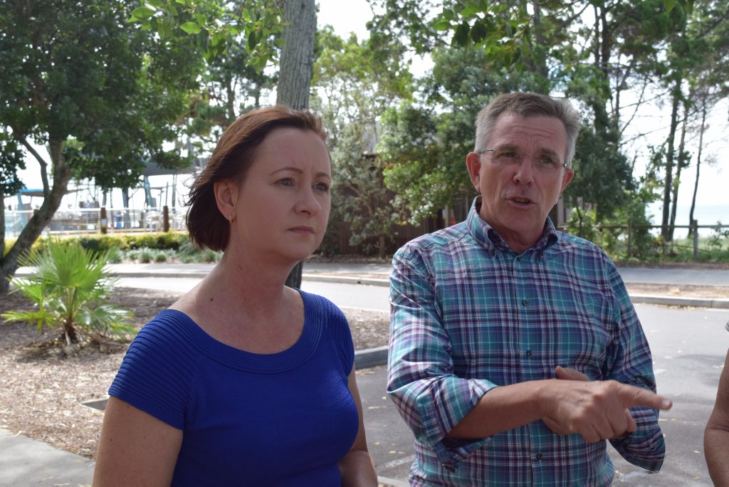 TERM LIMITS: Attorney-General Yvette D'Ath and shadow attorney-general Ian Walker were in Hervey Bay to spruik the benefits of switching to fixed four-year state parliamentary terms. photo Lea Emery / Fraser Coast Chronicle TERM LIMITS: Attorney-General Yvette D'Ath and shadow attorney-general Ian Walker were in Hervey Bay to spruik the benefits of switching to fixed four-year state parliamentary terms. photo Lea Emery / Fraser Coast Chronicle
