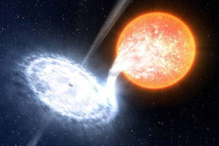 An artist's impression of a black hole devouring material from an orbiting star ESO/L. Calçada An artist's impression of a black hole devouring material from an orbiting star ESO/L. Calçada