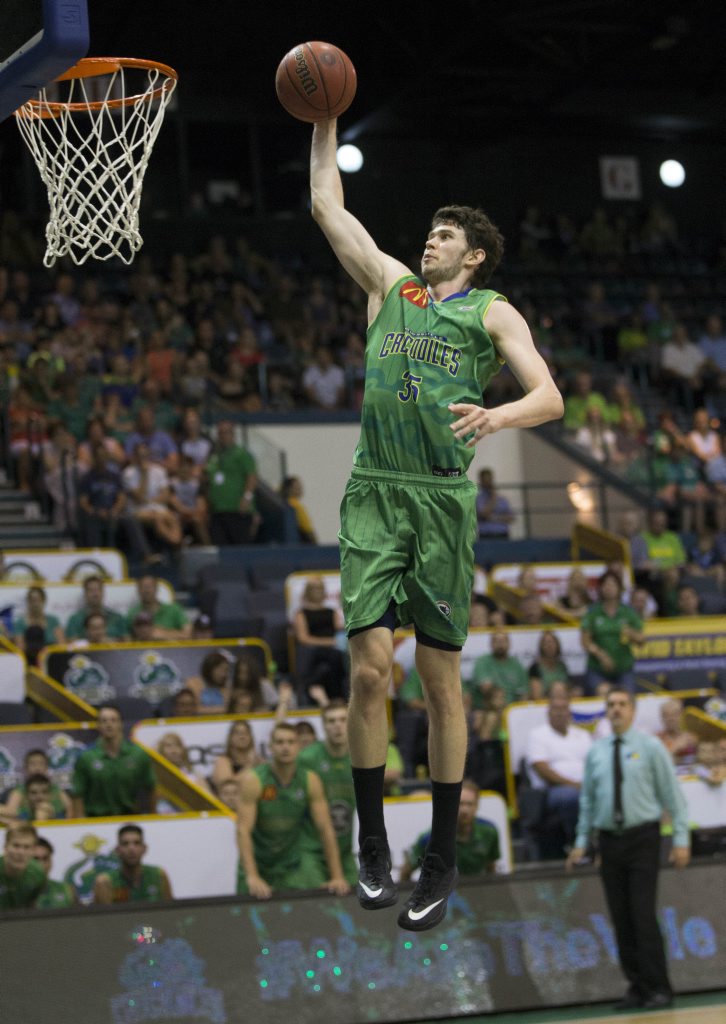 BIG YEAR: Mackay's Clint Steindl jumps to the ring in this year's NBL season. Steindl won most improved player of the league. BIG YEAR: Mackay's Clint Steindl jumps to the ring in this year's NBL season. Steindl won most improved player of the league.