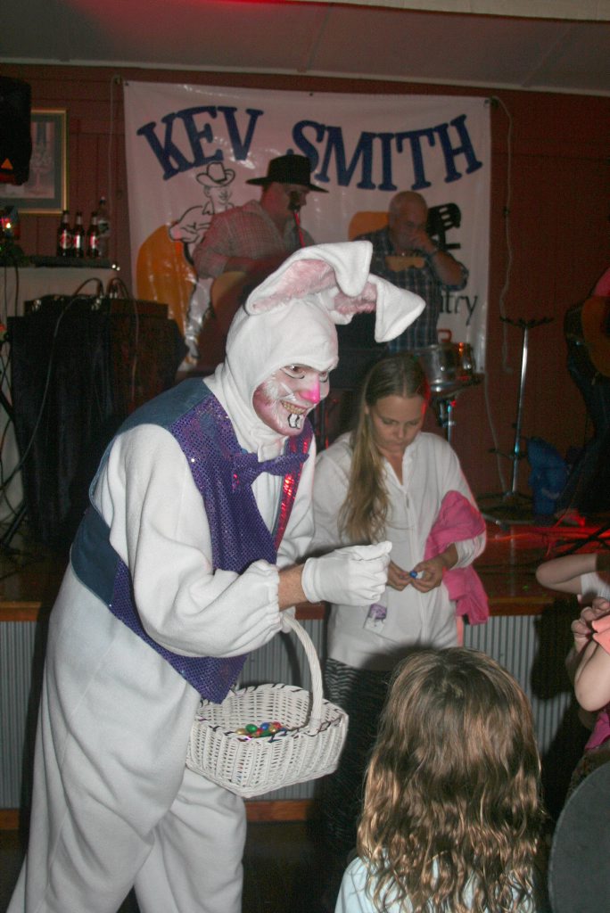 The Easter bunny hops into Glamorganvale for the Easter carnival.Photo: Contributed
