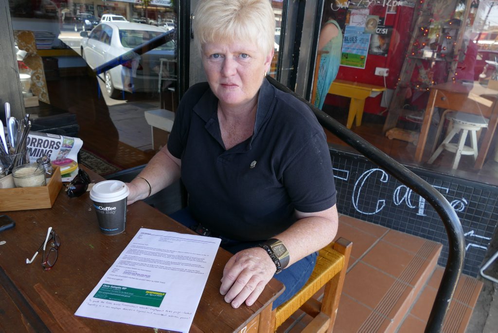 THINGS MUST CHANGE: Former prison officer Trish Burgess says a rule that locks people out of applying for government jobs for a year if they fail a test is unfair.Photo Tim Howard / Daily Examiner THINGS MUST CHANGE: Former prison officer Trish Burgess says a rule that locks people out of applying for government jobs for a year if they fail a test is unfair.Photo Tim Howard / Daily Examiner