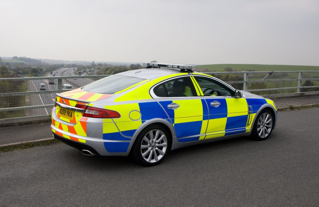 Jaguar XF police car as used in the UK. Photo: Contributed. Jaguar XF police car as used in the UK. Photo: Contributed.