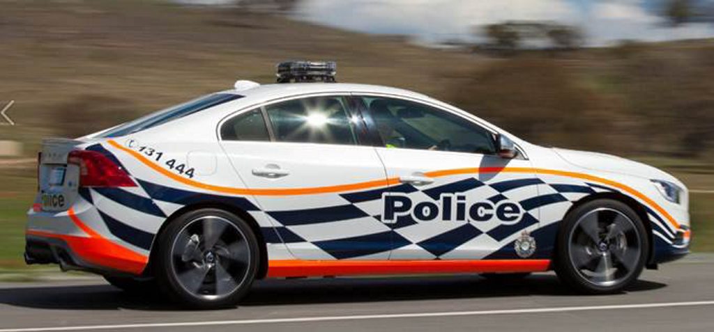 ACT Police's trial Volvo S60 T6 R-Design all-wheel drive sedan. Photo: Contributed. ACT Police's trial Volvo S60 T6 R-Design all-wheel drive sedan. Photo: Contributed.