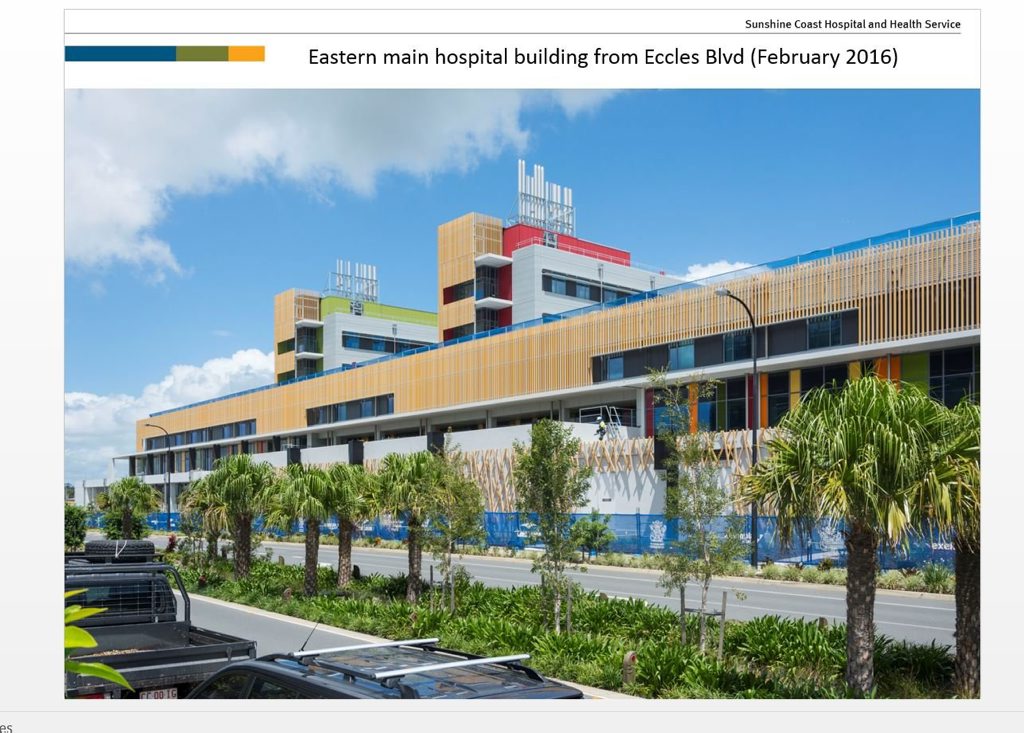 An early artist's impression of the Sunshine Coast University Hospital. An early artist's impression of the Sunshine Coast University Hospital.