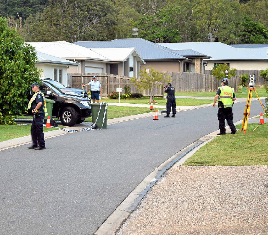 TRAGIC: Whitsunday Police and Forensic Crash Unit officers investigating the incident on Tuesday afternoon. TRAGIC: Whitsunday Police and Forensic Crash Unit officers investigating the incident on Tuesday afternoon.