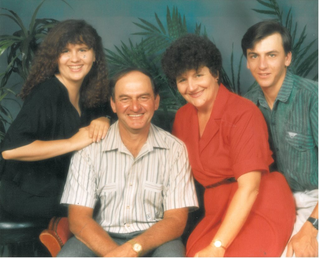 Barry Steffens with his first wife Marion and children Shevaun and Paul. Photo Contributed