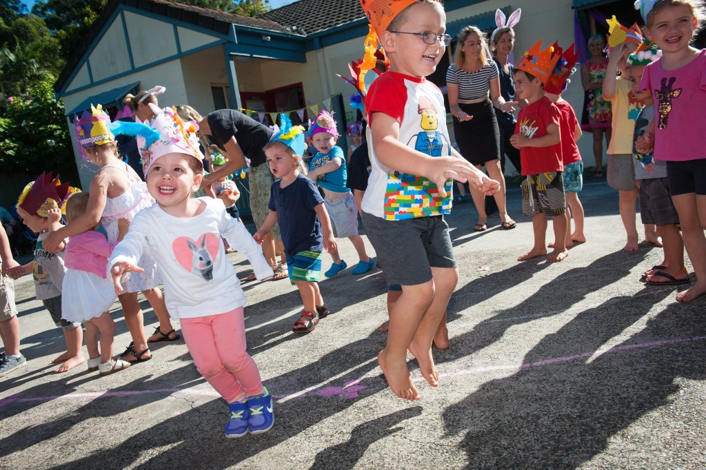 Pre-schoolers Samatha and Joshua hop into Easter during the hat parade at Little Hands pre-school and long day care at Boambee East. Photo: Trevor Veale/Coffs Coast Advocate Pre-schoolers Samatha and Joshua hop into Easter during the hat parade at Little Hands pre-school and long day care at Boambee East. Photo: Trevor Veale/Coffs Coast Advocate