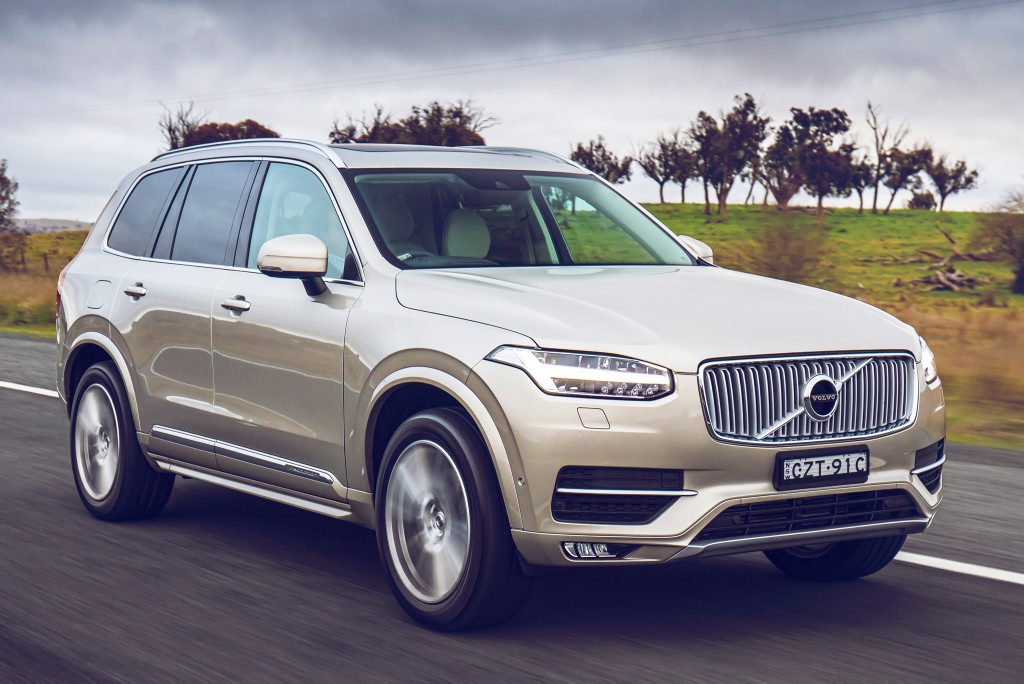 Volvo's seven-seat XC90 in T6 Inscription guise, boasting a 2.0-litre four-cylinder supercharged and turbocharged petrol engine and costs just over $100,000. Volvo's seven-seat XC90 in T6 Inscription guise, boasting a 2.0-litre four-cylinder supercharged and turbocharged petrol engine and costs just over $100,000.