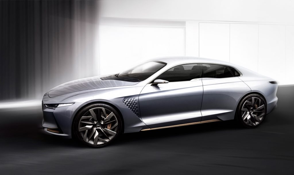 A Genesis Hybrid Sports Sedan Concept has been revealed at the New York International Auto Show. Photo: Contributed A Genesis Hybrid Sports Sedan Concept has been revealed at the New York International Auto Show. Photo: Contributed