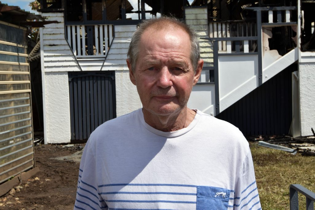 UTTER DEVASTATION: Colin Wright stands in front of what used to be his home. Photo Kelly Butterworth / Rockhampton Morning Bulletin UTTER DEVASTATION: Colin Wright stands in front of what used to be his home. Photo Kelly Butterworth / Rockhampton Morning Bulletin
