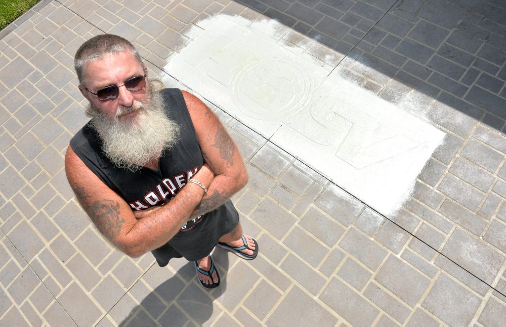 Russell Pianta whose Bucasia Ddriveway keeps getting vandalised. Russell Pianta whose Bucasia Ddriveway keeps getting vandalised.