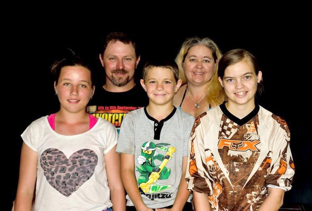 REUNITED: Kaitlyn Earl-Rowe (far left) has been reunited with her family, dad Jason Earl, step mother Kim and siblings Connor and Cheyanne. Photo Contributed REUNITED: Kaitlyn Earl-Rowe (far left) has been reunited with her family, dad Jason Earl, step mother Kim and siblings Connor and Cheyanne. Photo Contributed