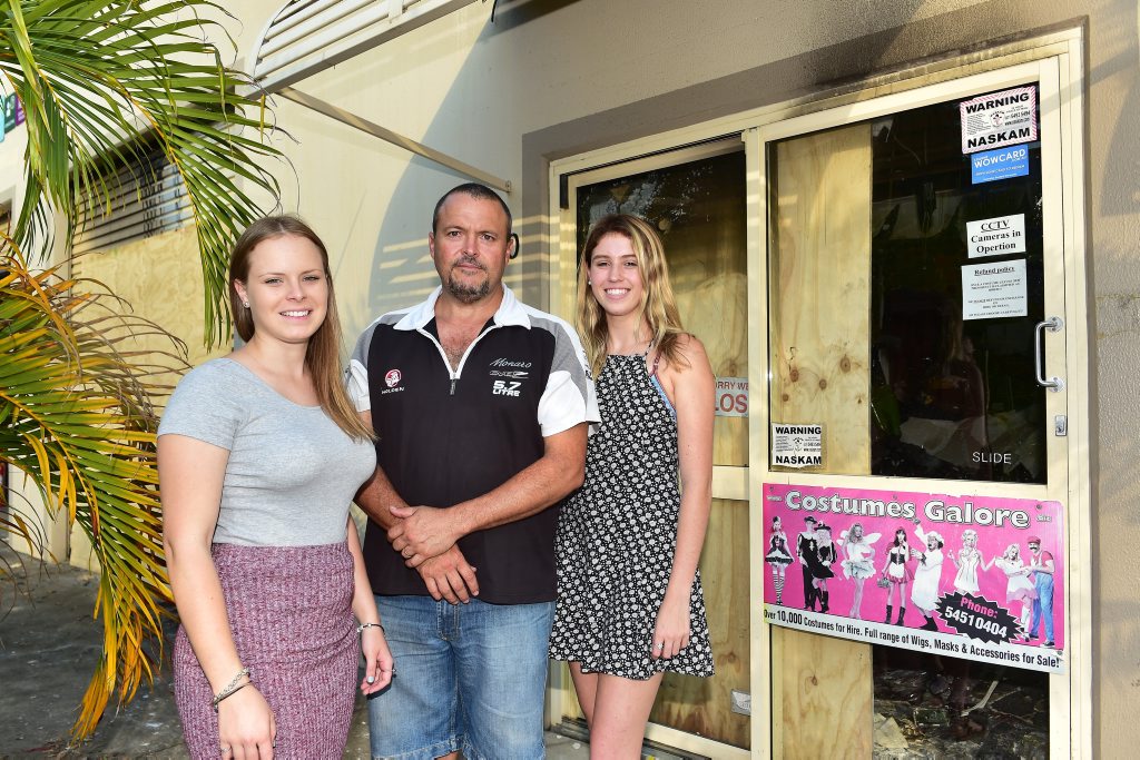 Following the fire the destroyed Costumes Galore, owner Robert Polzin has said all money raised via GoFundMe page will go to staff members. Maddison Polzin, Robert Plozin and Rachel Aron. Following the fire the destroyed Costumes Galore, owner Robert Polzin has said all money raised via GoFundMe page will go to staff members. Maddison Polzin, Robert Plozin and Rachel Aron.