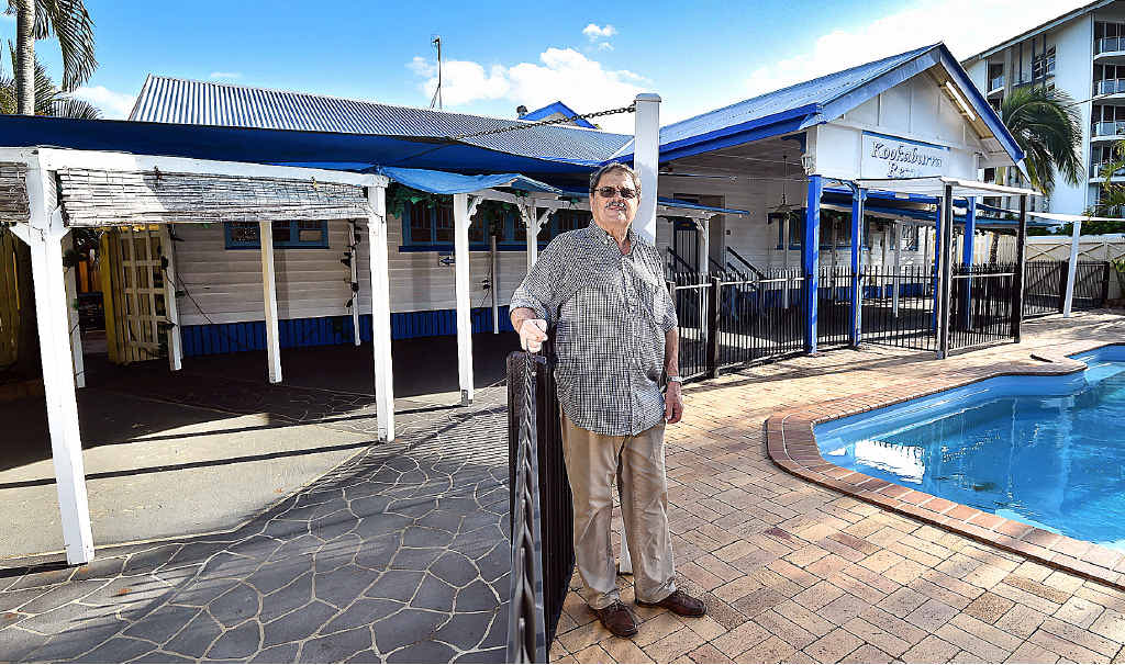 OFFER REJECTED: Paul Hefferan by the pool at the old Kookaburra Resort in Pialba which he says could be turned into housing for the homeless. OFFER REJECTED: Paul Hefferan by the pool at the old Kookaburra Resort in Pialba which he says could be turned into housing for the homeless.
