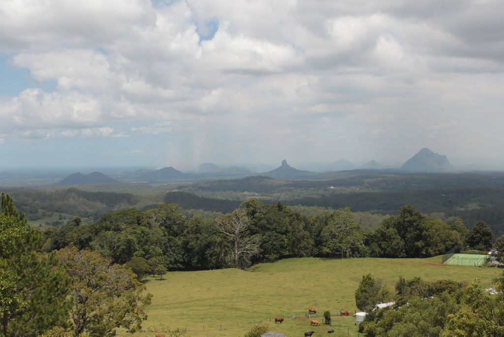 ICONIC: View of Glasshouse Mountains from Mary Cairncross Park which conservationist Jeanette Nobes fears will be lost by 2020. ICONIC: View of Glasshouse Mountains from Mary Cairncross Park which conservationist Jeanette Nobes fears will be lost by 2020.