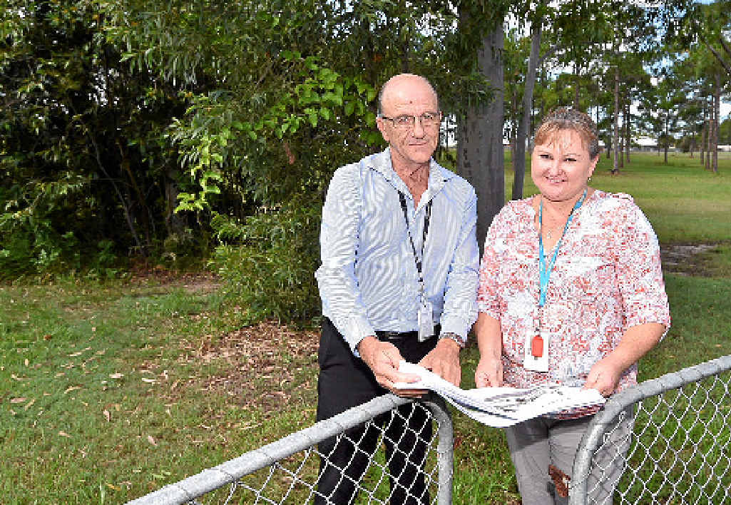 PLANS: Barry Murnane (facility manager) and Melinda Andersen (clinical nurse manager) from Yaralla Place Residential Aged Care Facility stand across from the property where the new Groundwater Lodge will be built. PLANS: Barry Murnane (facility manager) and Melinda Andersen (clinical nurse manager) from Yaralla Place Residential Aged Care Facility stand across from the property where the new Groundwater Lodge will be built.