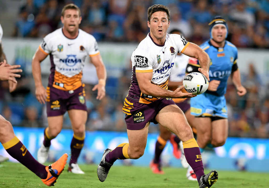ON THE BURST: Bronco Ben Hunt in control at CBUS Stadium on the Gold Coast. PHOTO: AAP IMAGE/DAVE HUNT ON THE BURST: Bronco Ben Hunt in control at CBUS Stadium on the Gold Coast. PHOTO: AAP IMAGE/DAVE HUNT