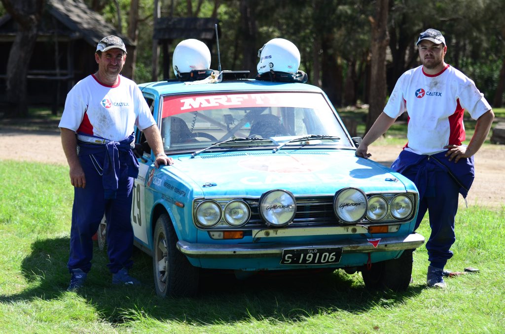Shaun and Chris Cassidy were forced out of the rally after a crash. Photo Keagan Elder / South Burnett Times Shaun and Chris Cassidy were forced out of the rally after a crash. Photo Keagan Elder / South Burnett Times