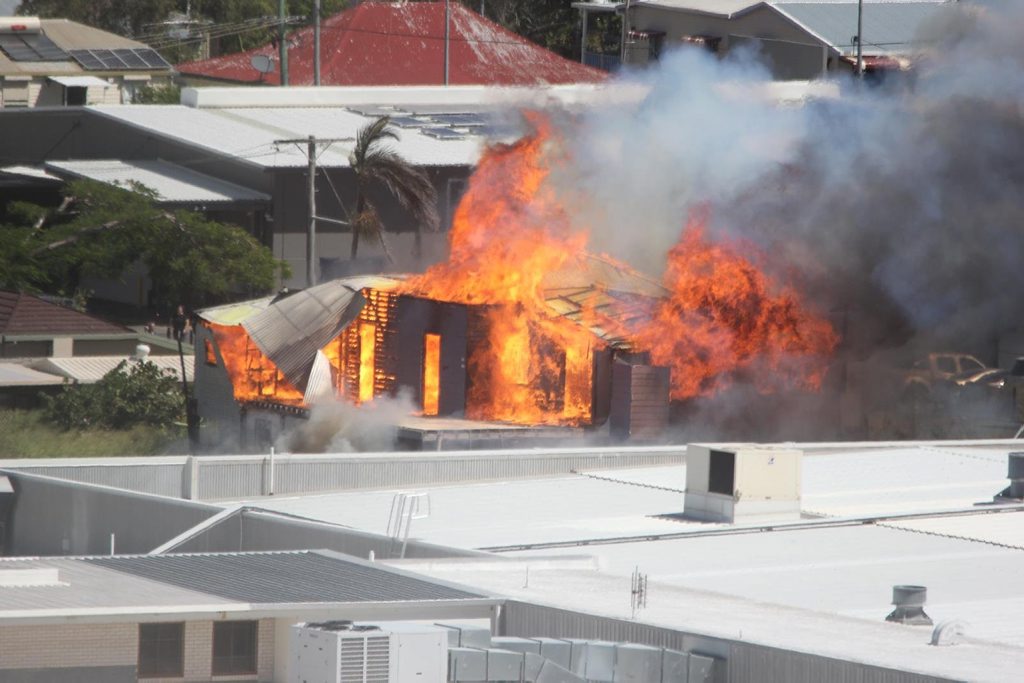 Empty house caught on fire in Yeppoon. Photo by: Jeffrey Grasby Empty house caught on fire in Yeppoon. Photo by: Jeffrey Grasby