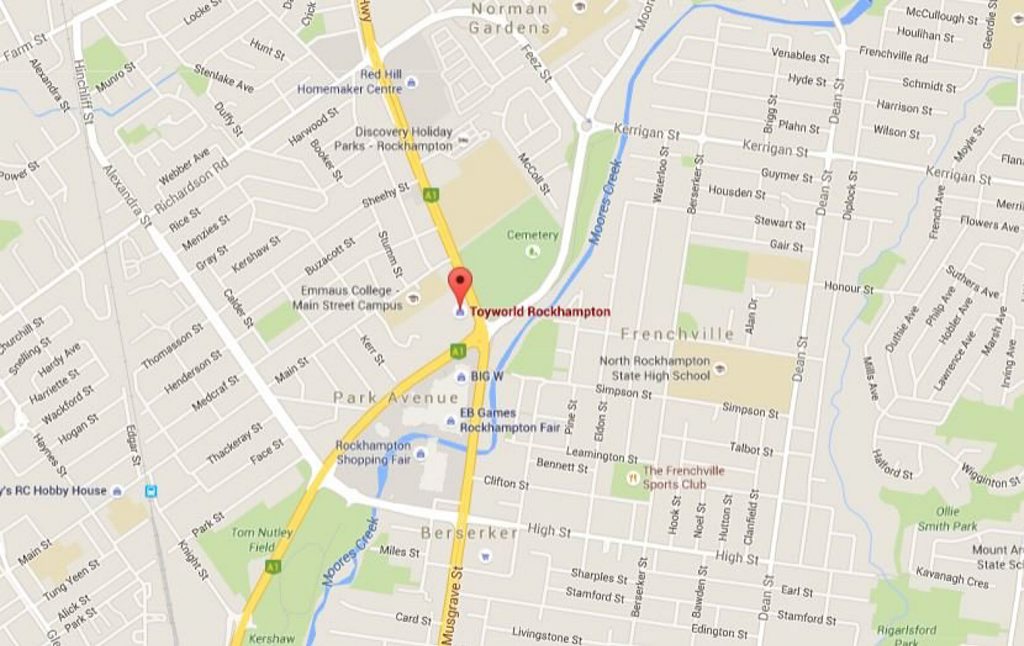 Toyworld Rockhampton map Photo: Google maps Toyworld Rockhampton map Photo: Google maps
