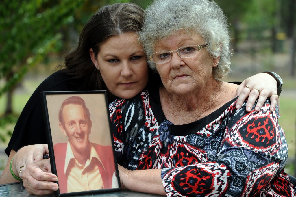 GRIEF LINGERS: Doris Hillier and Jodie Hillier remember to loss of Bryan Hodgkinson, 29 years after he was murdered their emotions still run raw. Photo: Max Fleet / NewsMail GRIEF LINGERS: Doris Hillier and Jodie Hillier remember to loss of Bryan Hodgkinson, 29 years after he was murdered their emotions still run raw. Photo: Max Fleet / NewsMail