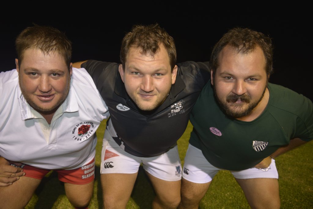 Craig Pettiford, Anthony and Vladimir Savovski are the Water Rats front row for the season opener on Saturday. Craig Pettiford, Anthony and Vladimir Savovski are the Water Rats front row for the season opener on Saturday.